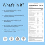 Needed. Multivitamínico Prenatal | Cápsulas para Embarazo, Lactancia y Postparto | Fórmula Completa con Metilfolato, Colina y Vitamina D3 | 90 Cápsulas (30 Días)