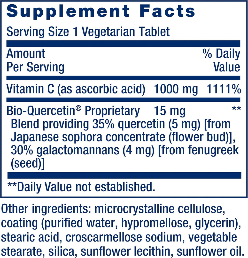 Life Extension Vitamina C y Bio-Quercetin® – 60 Comprimidos