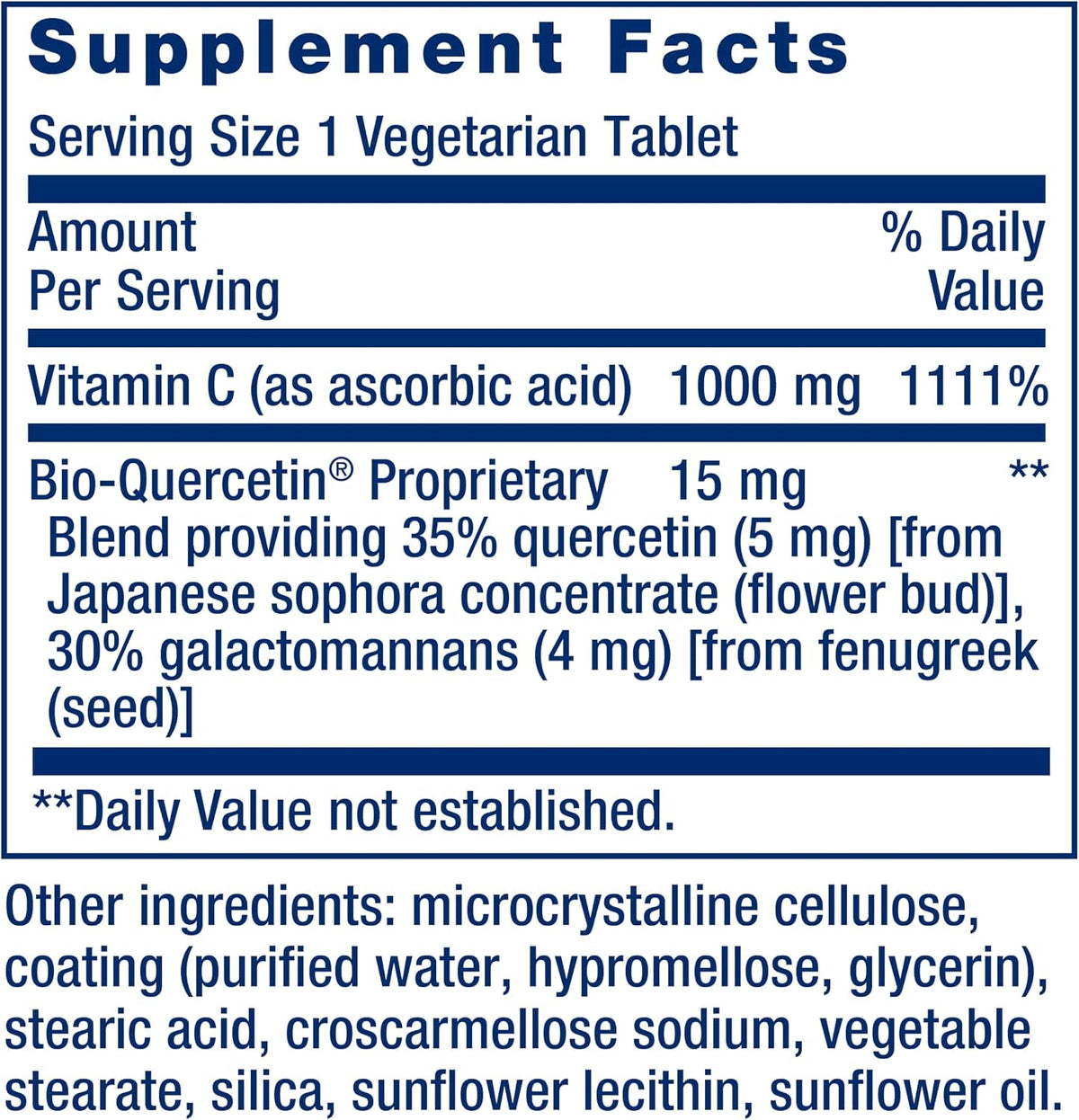 Life Extension Vitamina C y Bio-Quercetin® – 60 Comprimidos – Image 3