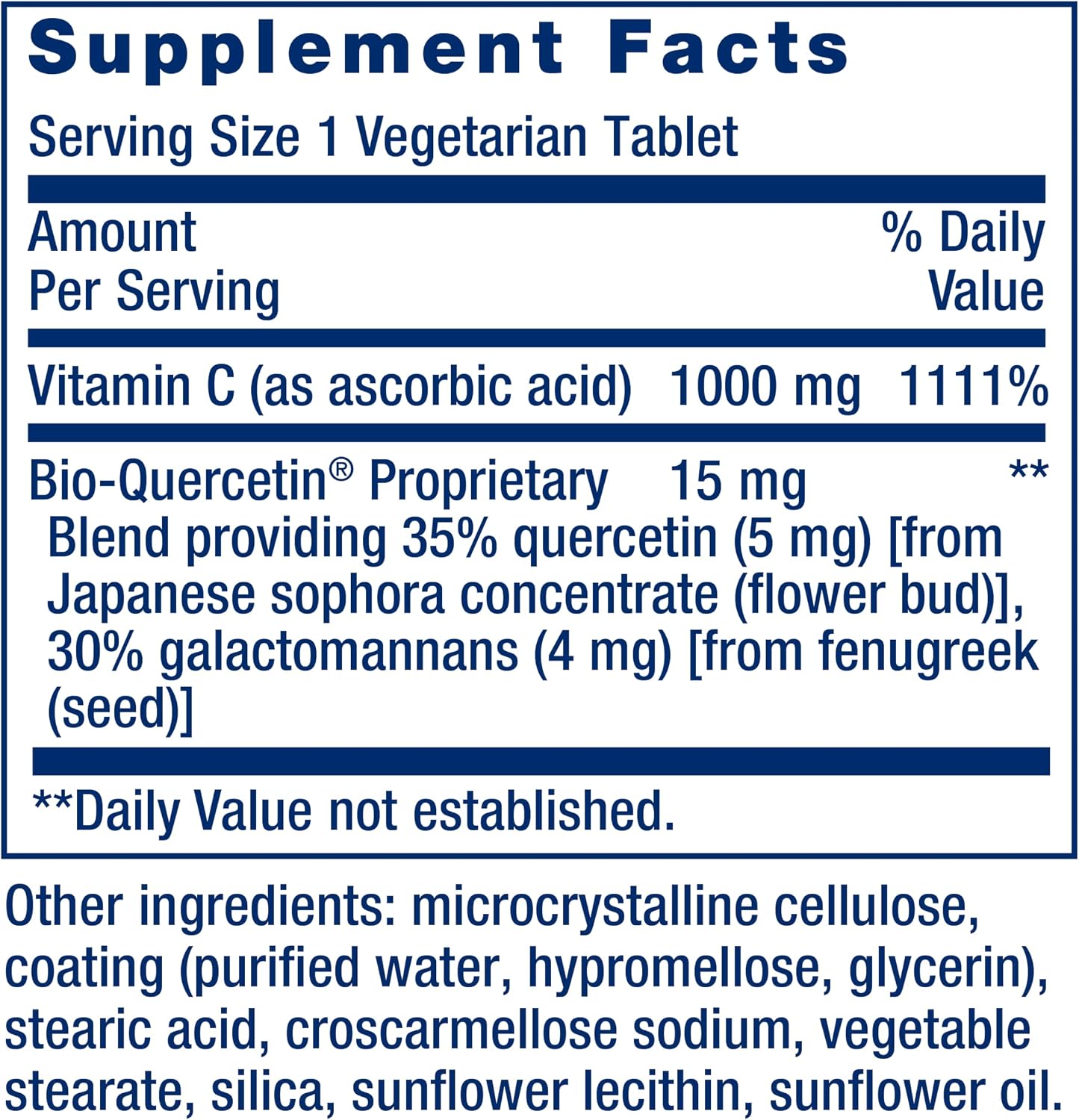 Life Extension Vitamina C y Bio-Quercetin® – 60 Comprimidos