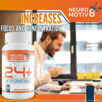 Neuro 24+ Fórmula de Mejora Cerebral – Complemento Alimenticio para la Concentración y el Rendimiento Mental