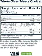 Hyperbiotics Vital Nutrients Pro Mood Probiotic con L-teanina | Probióticos clínicamente estudiados para el control del estrés y el estado de ánimo | 60 cápsulas veganas