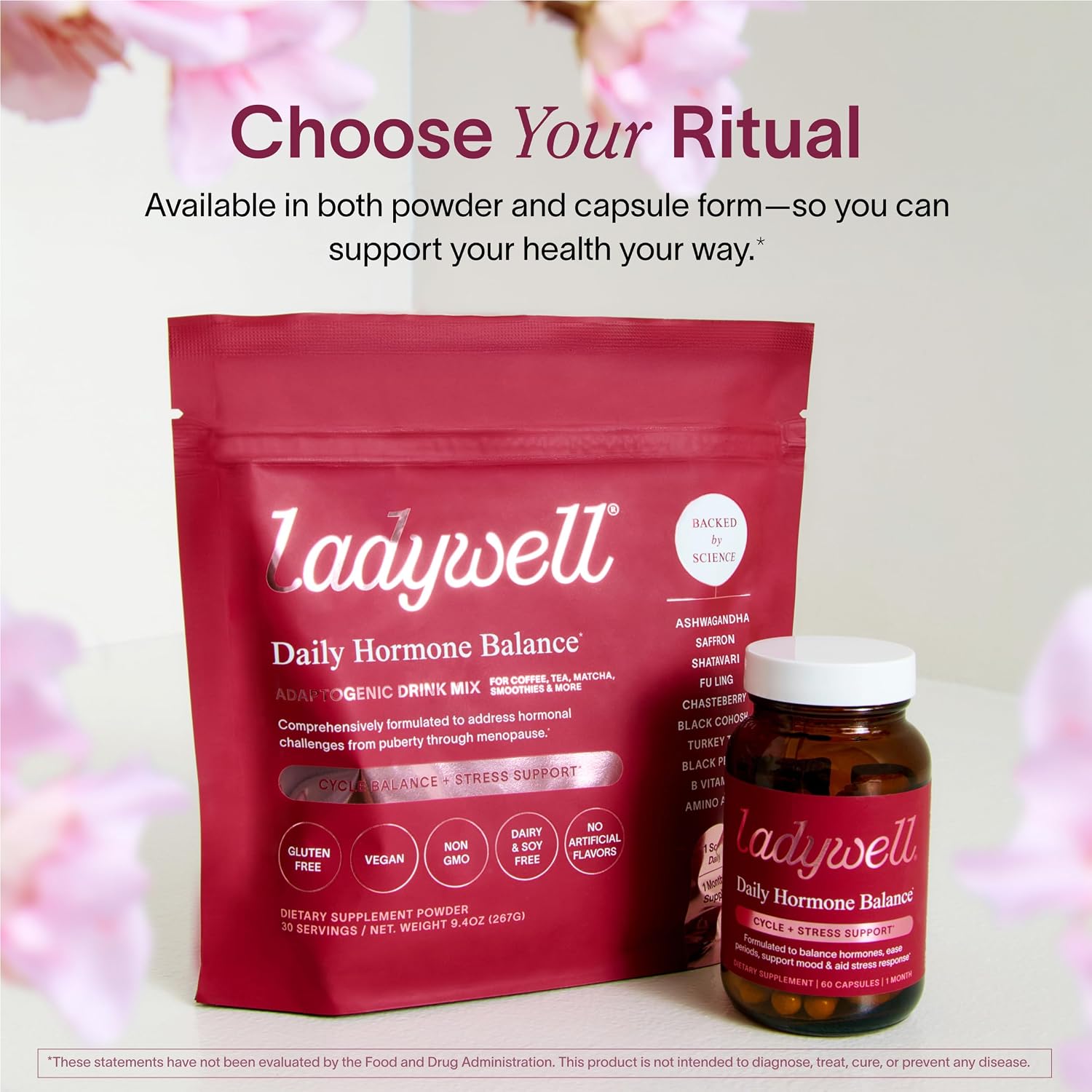Ladywell Daily Hormone Balance Cápsulas - Apoyo Hormonal Natural para Mujeres