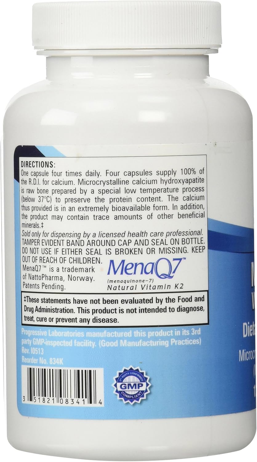 Progressive Labs MCHC with K1 and K2 Supplement, 120 Cápsulas