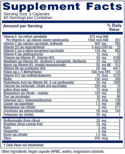 Vitanica Women's Symmetry, Multivitamínico Diario de Alta Potencia para Mujeres, Vegano, 180 Cápsulas – Image 2