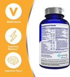 Focus Factor Complemento para Cerebro y Visión con Luteína y Zeaxantina, 120 Comprimidos