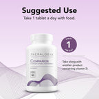 Theralogix Companion Multivitamínico y Mineral - 90 Comprimidos - Para Mujeres y Hombres Sin Hierro, Vitamina D ni Vitamina K - Vitaminas B, Zinc y Magnesio - NSF Certificado