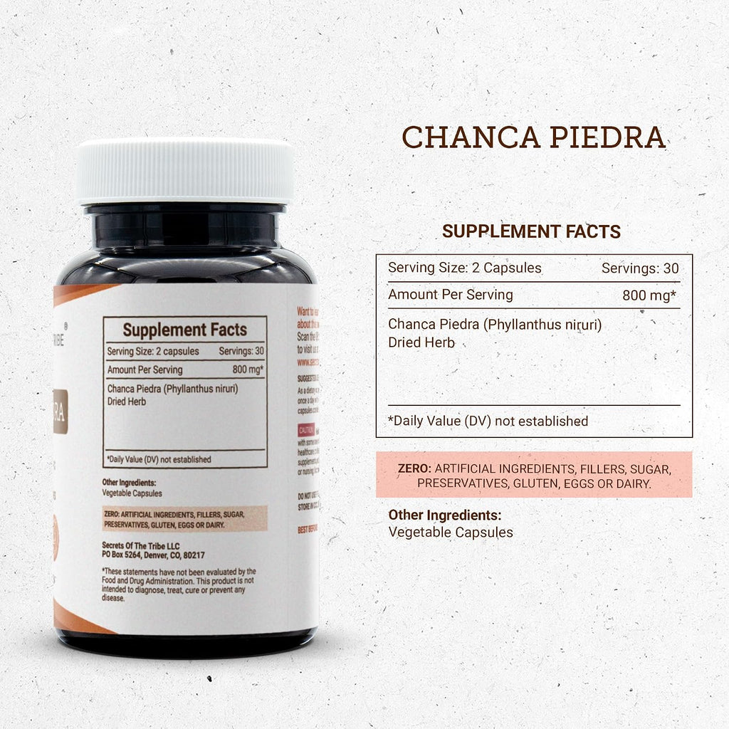 Chanca Piedra 60 Cápsulas - Secrets of the Tribe
