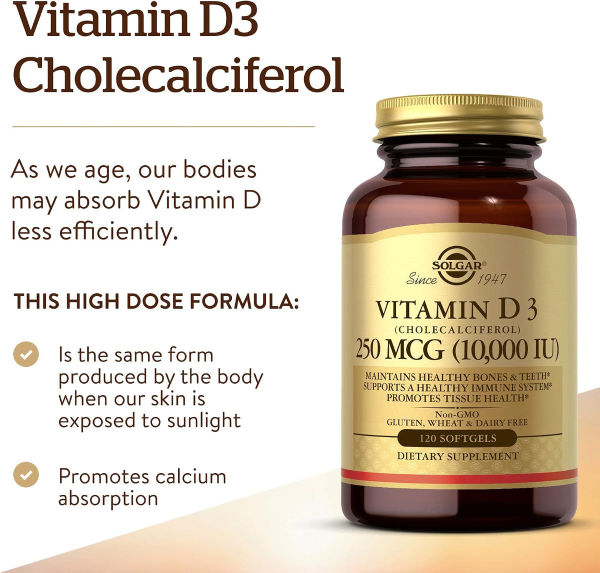 Solgar Vitamina D3 (Colecalciferol) 10.000 – Sistema inmunitario normal: La vitamina D modula la respuesta inmune, – Image 3