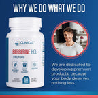 Clinical Effects Berberine HCL 1200 mg - Suplemento Vegano de Berberina Pura - 60 Cápsulas Vegetales