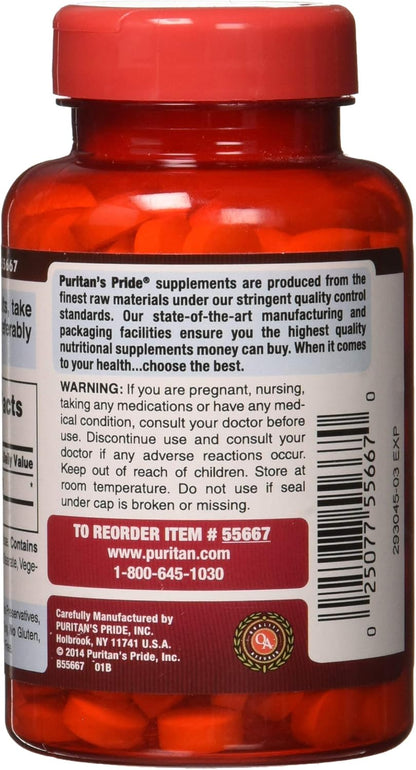 Puritan's Pride Vinagre de Manzana 600 mg, Comprimidos Vegetarianos, 200 Comprimidos – Image 2