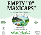 Maxi Health Cápsulas Vegetales Vacías Tamaño 0, 250 Unidades