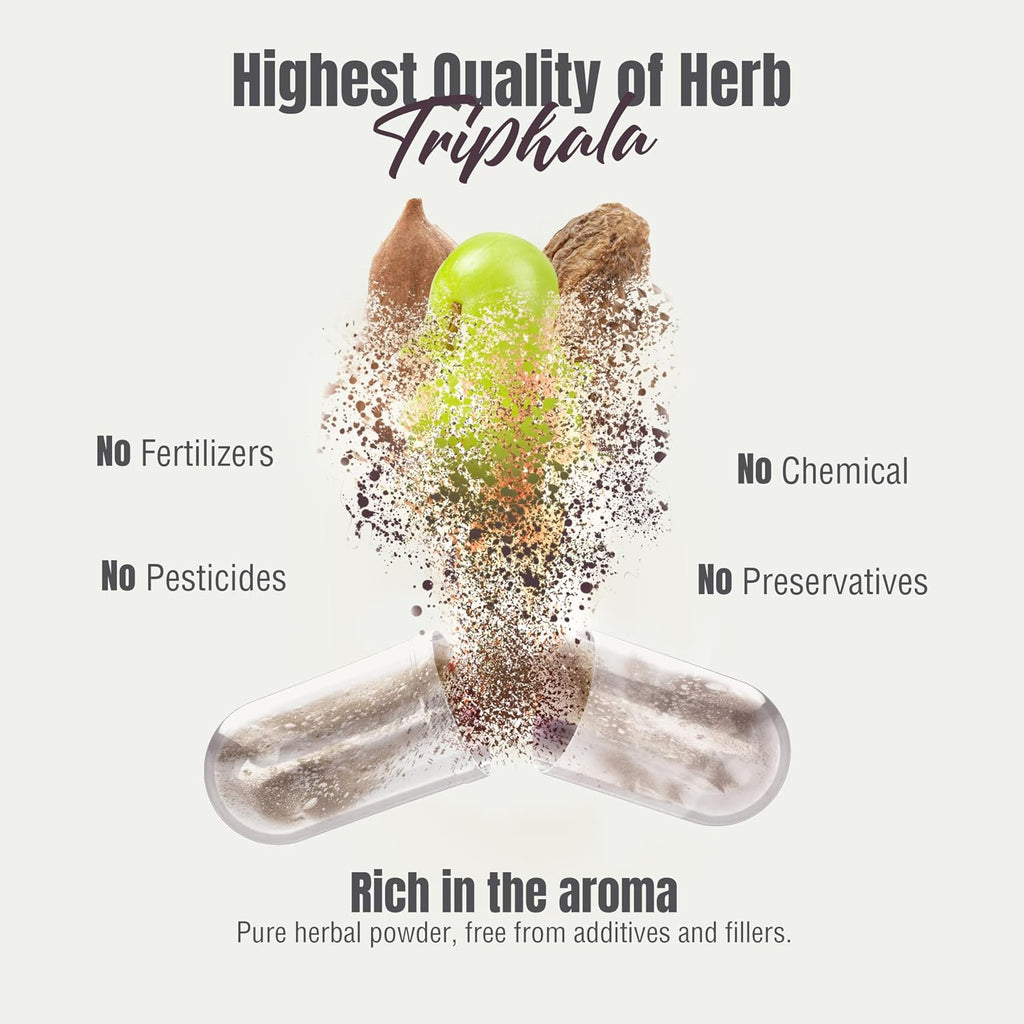 Triphala Extracto 8:1 Cápsulas – Herbsforever (60 Cápsulas Veganas)