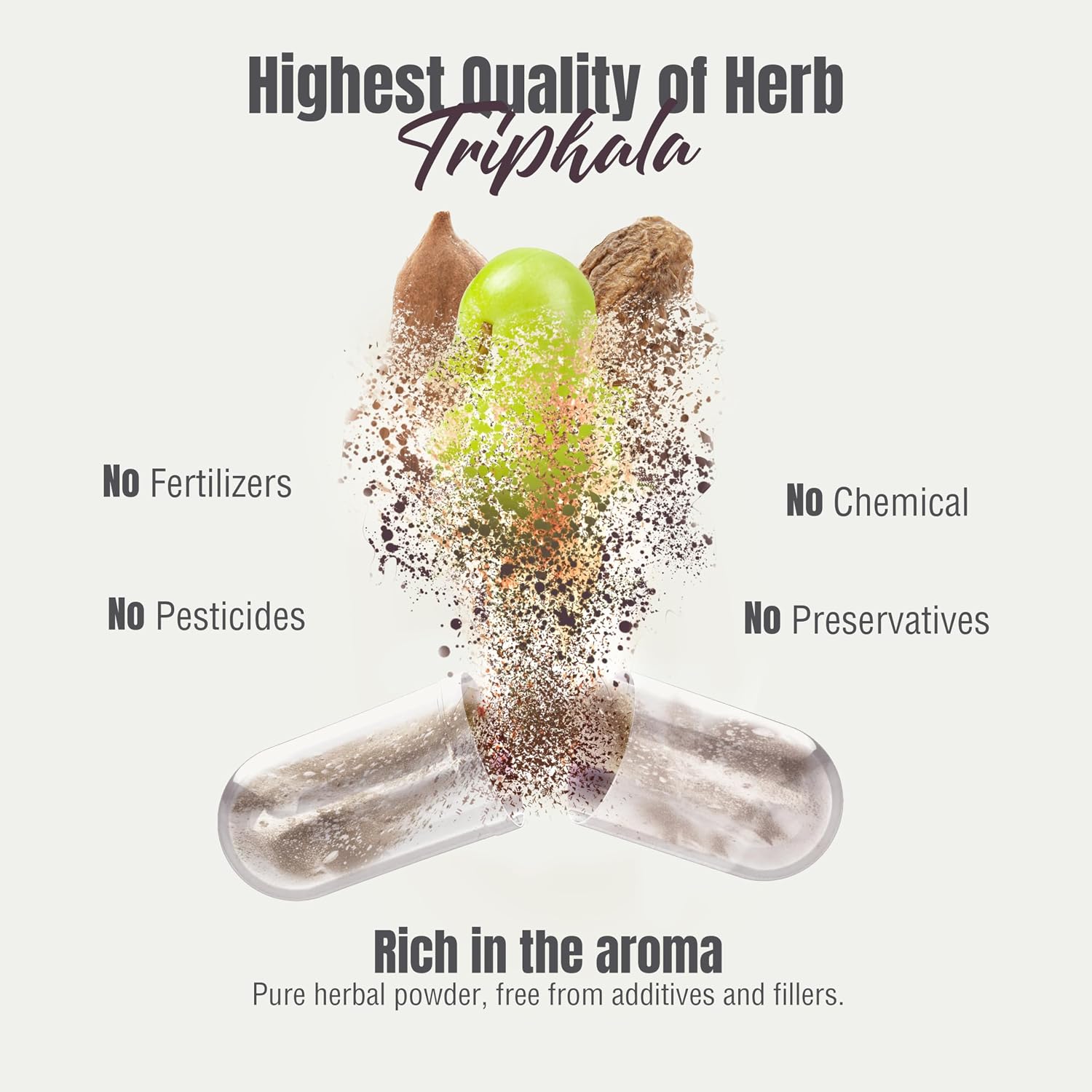 Triphala Extracto 8:1 Cápsulas – Herbsforever (60 Cápsulas Veganas)