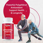 Suplemento de Fisetina Liposomal 98% Puro 1200 mg - 120 Cápsulas | Genogna