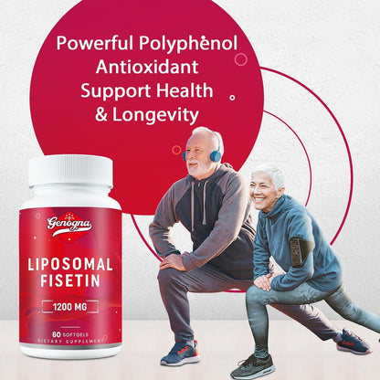 Suplemento de Fisetina Liposomal 98% Puro 1200 mg - 120 Cápsulas | Genogna – Image 2