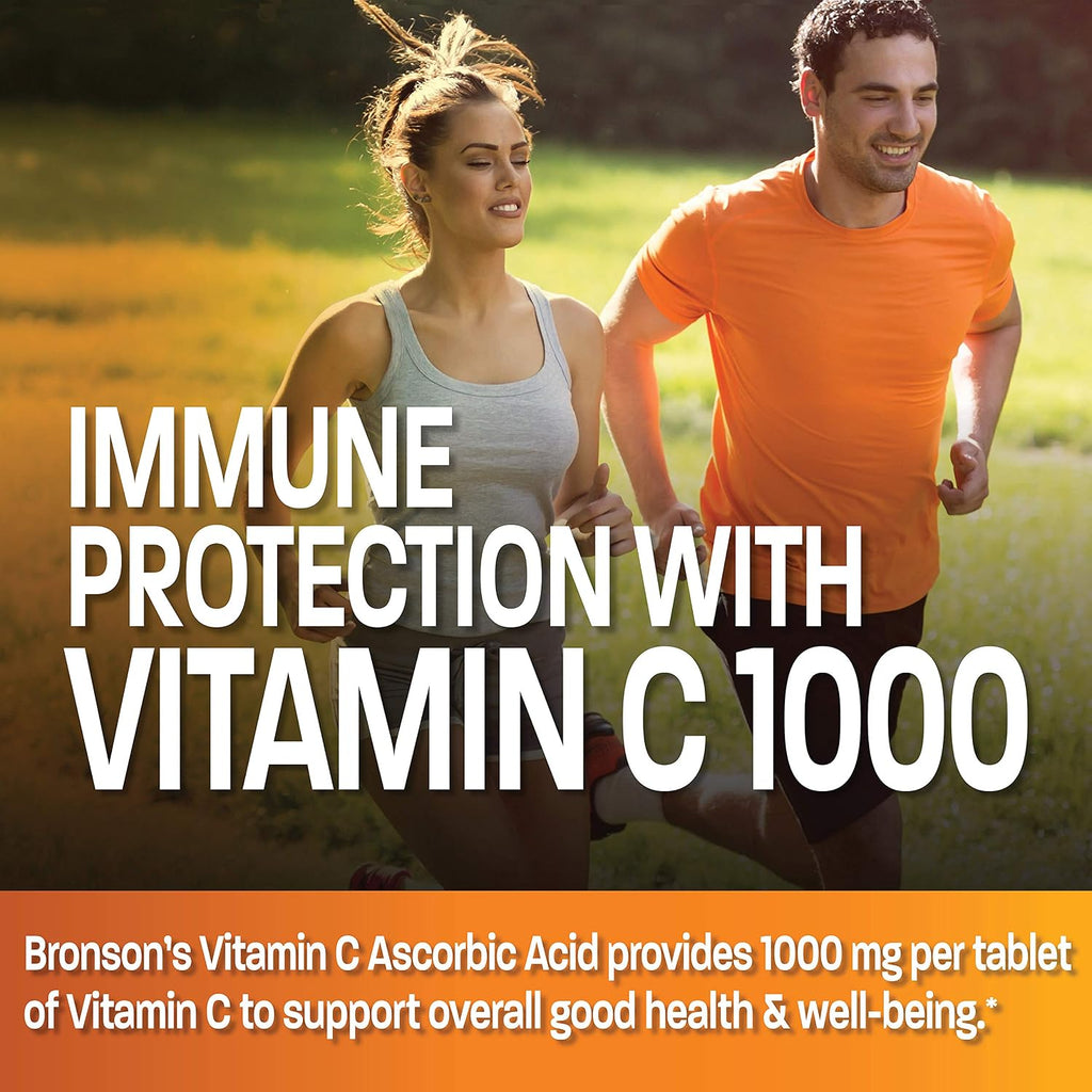 Bronson Vitamina C 1000 mg – Ácido Ascórbico Premium No GMO (250 Comprimidos)