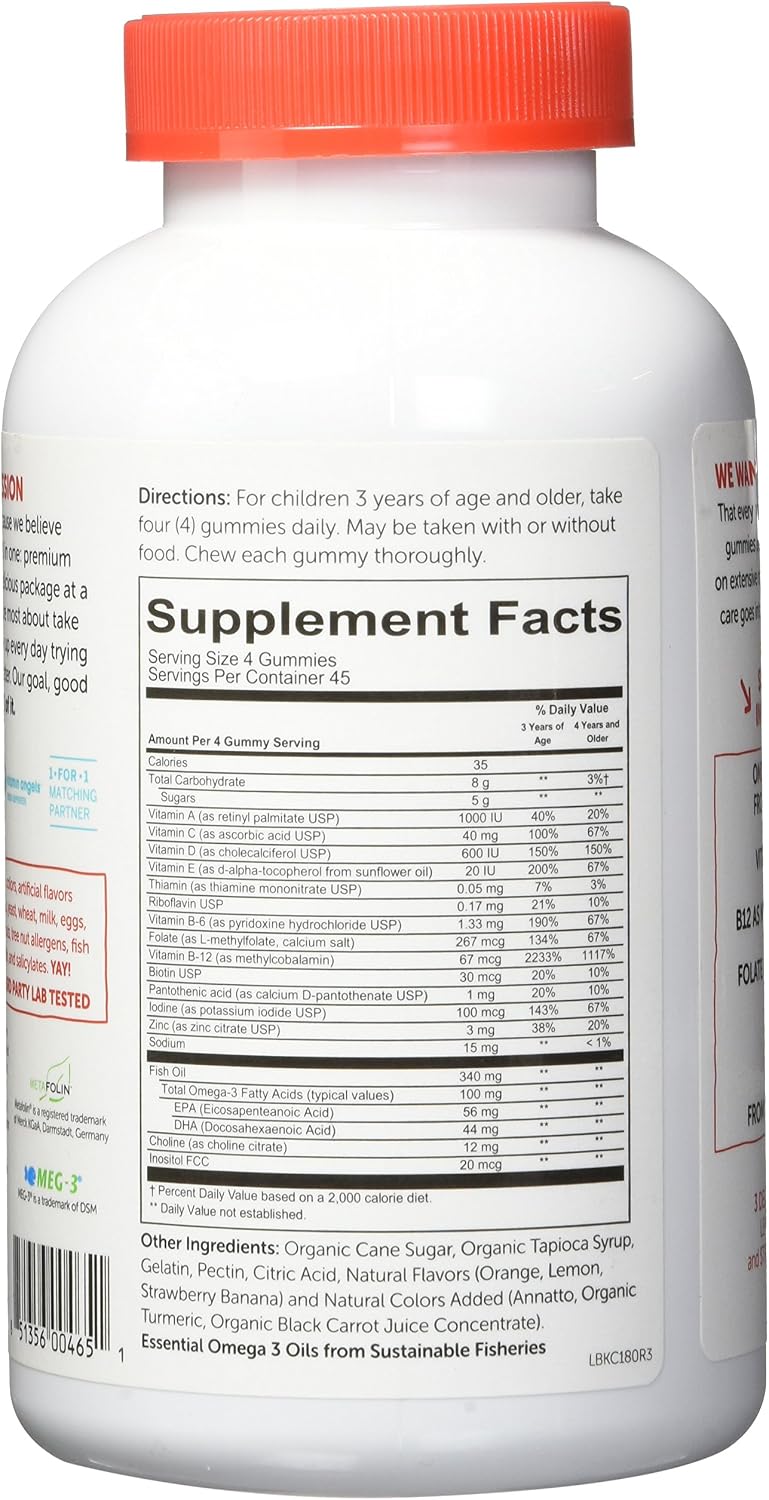 SmartyPants Multivitamínico Infantil Completo, 180 Gominolas