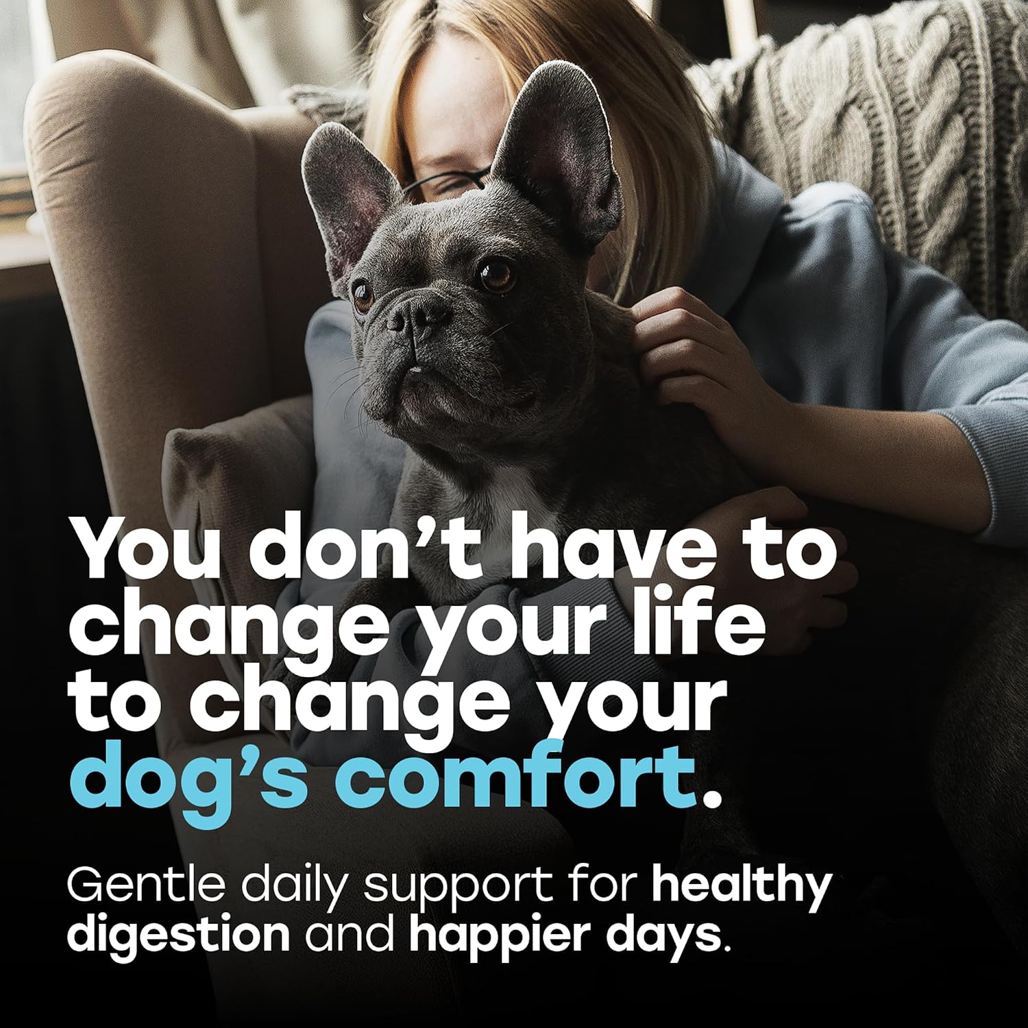 Pup Choice Probiotics para Perros - Digestión, Salud Intestinal y Heces Más Firmes | 1 Billón UFC, 6 Cepas con Calabaza, Papaya y Cúrcuma; Sabor a Ternera; 140 masticables blandos