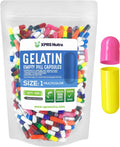 XPRS Nutra Cápsulas Vacías Tamaño 1 - 500 Unidades - Cápsulas de Gelatina Bovina para Suplementos DIY (Multicolor)