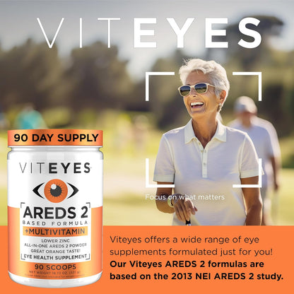 Viteyes AREDS 2 en Polvo + Multivitamínico Completo - Protección Macular - Sabor Naranja Natural - 90 Cucharadas – Image 2