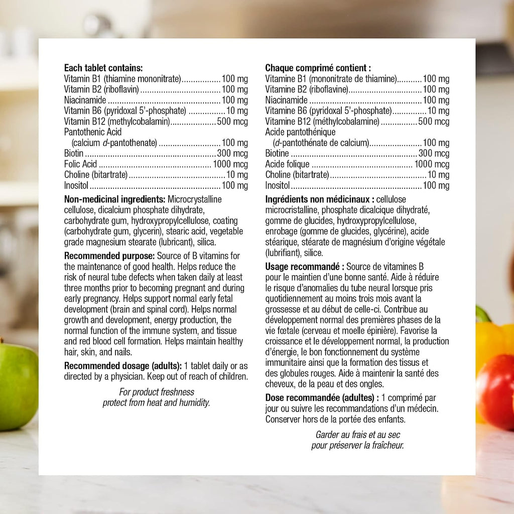 Webber Naturals Vitamin B100 Complex Time Release, 140 Comprimidos