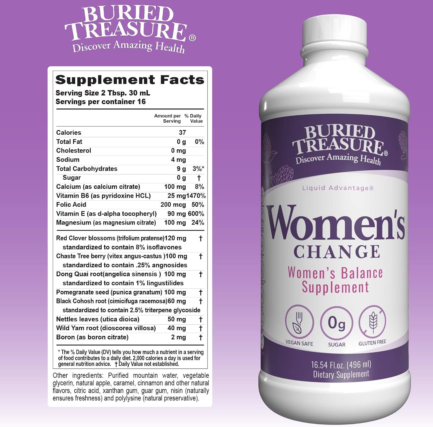 Suplemento para el equilibrio del cambio femenino Buried Treasure