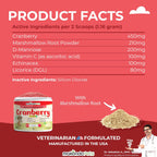 Complemento de Arándano para Perros con D-Manosa, Raíz de Malvavisco y Vitamina C – Apoyo Urinario y pH Normal – 173 Dosis