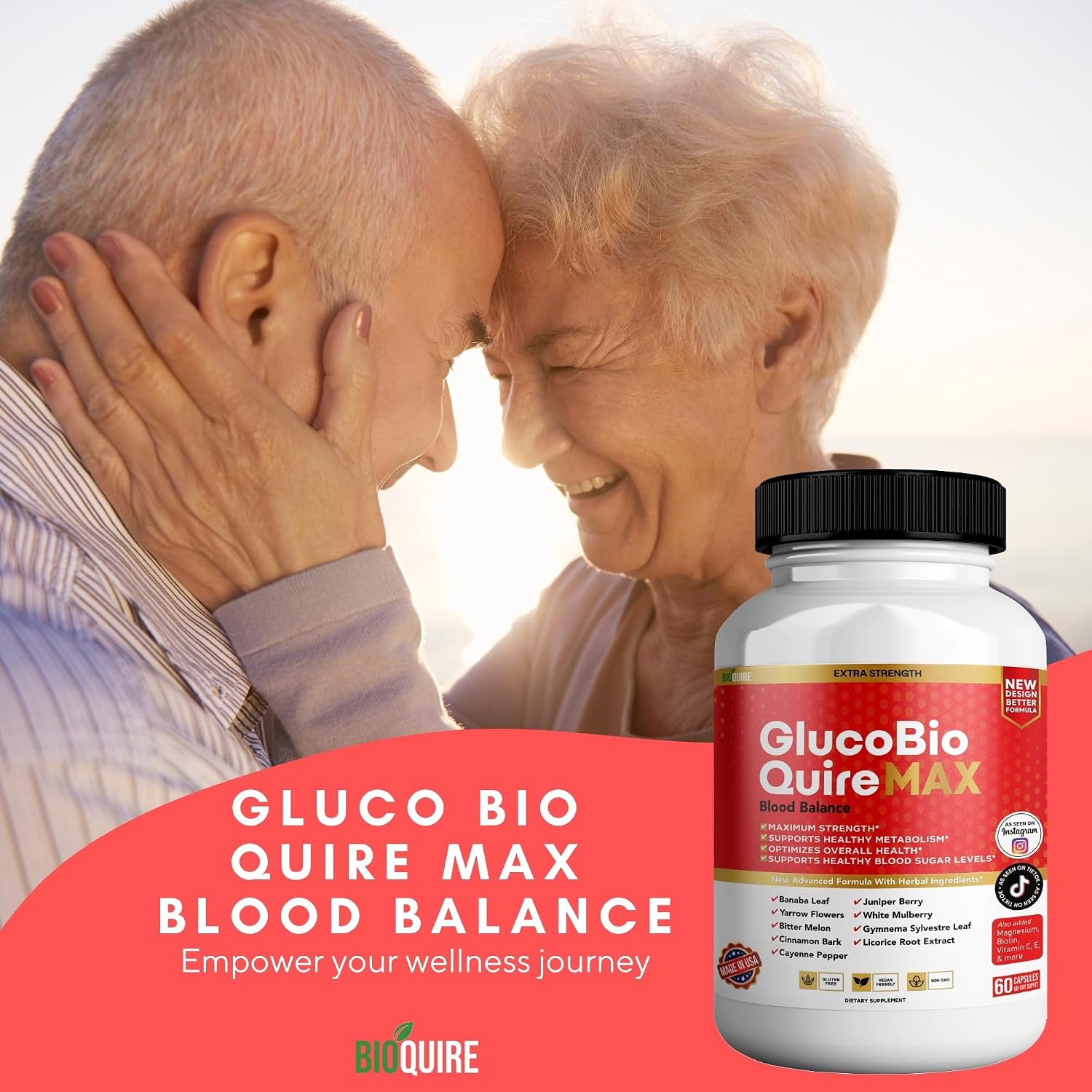 Gluco Bio Quire Max Blood Balance Ultra, 60 Cápsulas