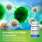 Immunity Quercetin 700 mg con Zinc, Vitamina C, Vitamina D y Cúrcuma - 100 Cápsulas Vegetales