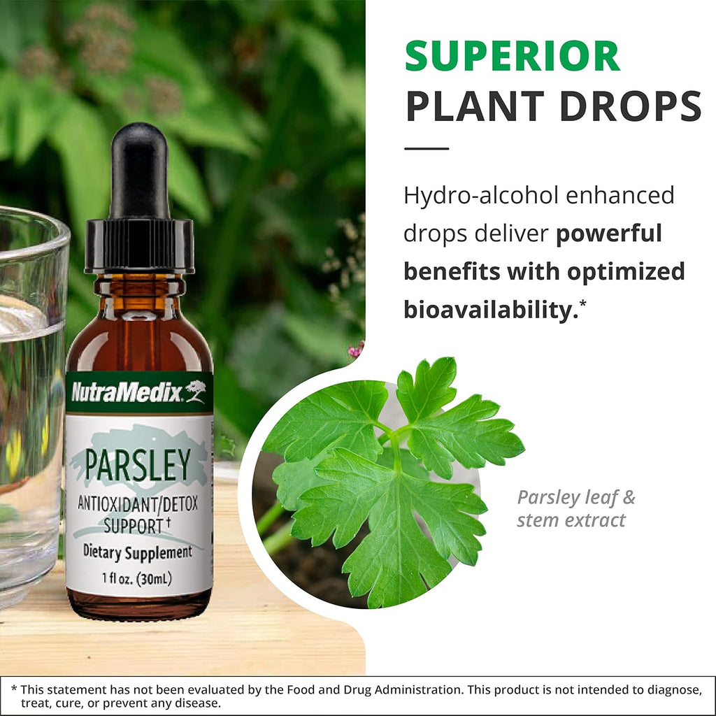 NutraMedix Suplemento de Perejil - Extracto Líquido de Hojas y Tallos - 30 ml