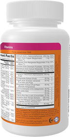 NOW Foods Eve™ Multivitamínico para Mujeres con Arándano Rojo, Ácido Alfa-Lipoico y CoQ10, más Superfrutas - Granado, Acai y Mangostán, 90 Comprimidos