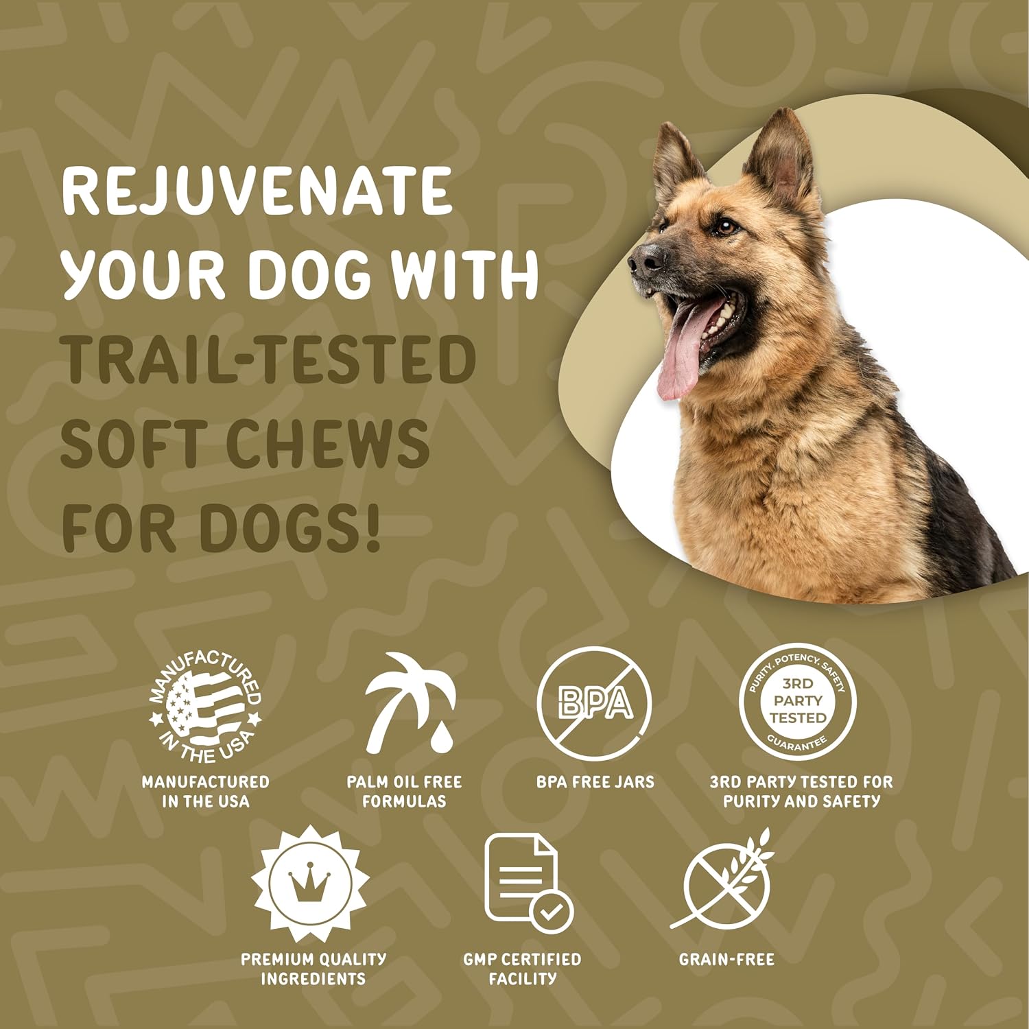 waggedy Daily Essentials Adult Soft Chews - Multivitamínico para Perros (120 Chews Blandos)