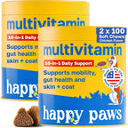 Happy Paws 10-en-1 Multivitamínico para Perros - 100 Chews Sabor Cordero Vegano
