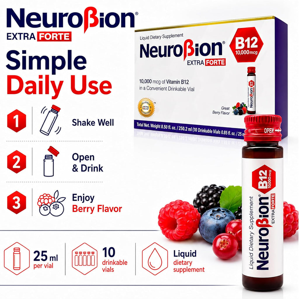 Neurobion Extra Forte B12 10.000 mcg Viales Líquidos - 10 Viales