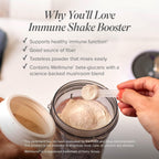 Isagenix Immune Shake Booster - Polvo Refuerzo Inmunitario con Beta-Glucanos y Hongos - Sin Sabor