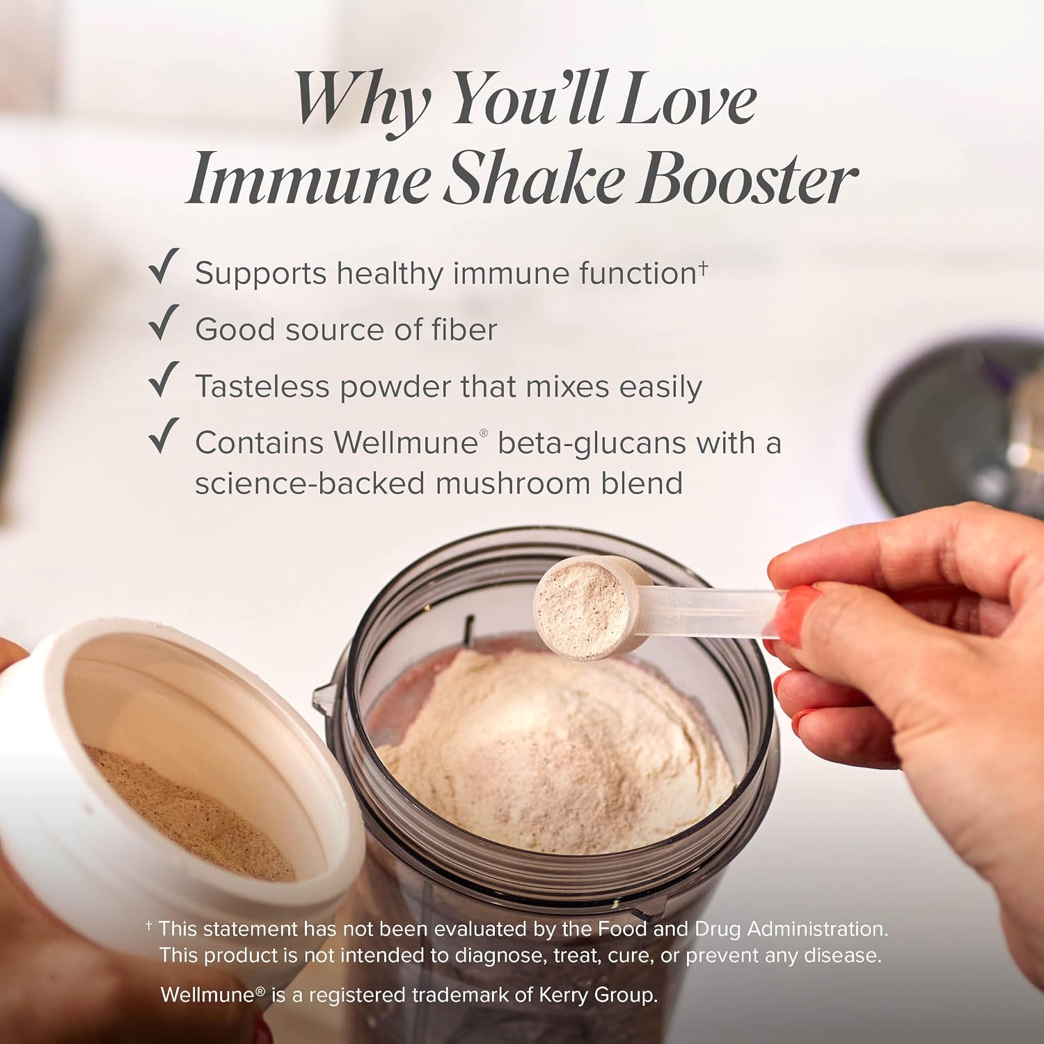 Isagenix Immune Shake Booster - Polvo Refuerzo Inmunitario con Beta-Glucanos y Hongos - Sin Sabor
