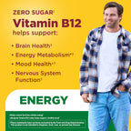 Nature Made Zero Sugar Energy Vitamin B12 Gummies 1000 mcg – 110 gominolas sin azúcar