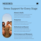 Needed. Stress Support - Mezcla Herbolaria para el Estado de Ánimo, Energía y Equilibrio Hormonal para Mujeres - Suplemento de Shatavari, Ashwagandha, Rhodiola - No OGM - 120 Cápsulas