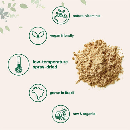 Micro Ingredients Polvo de Cereza Acerola Orgánico Puro, Vitamina C Natural, 2 Paquetes de 227 g – Image 3