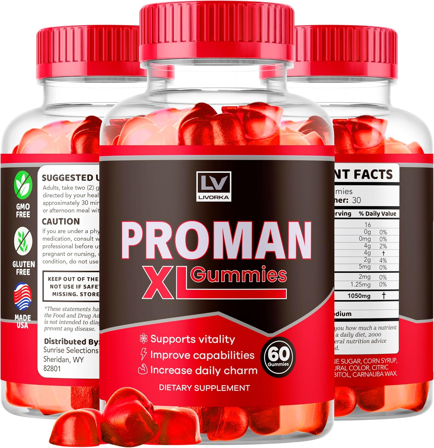 Proman XL Gummies – Complemento Nutricional para Hombres (60 Gominolas)