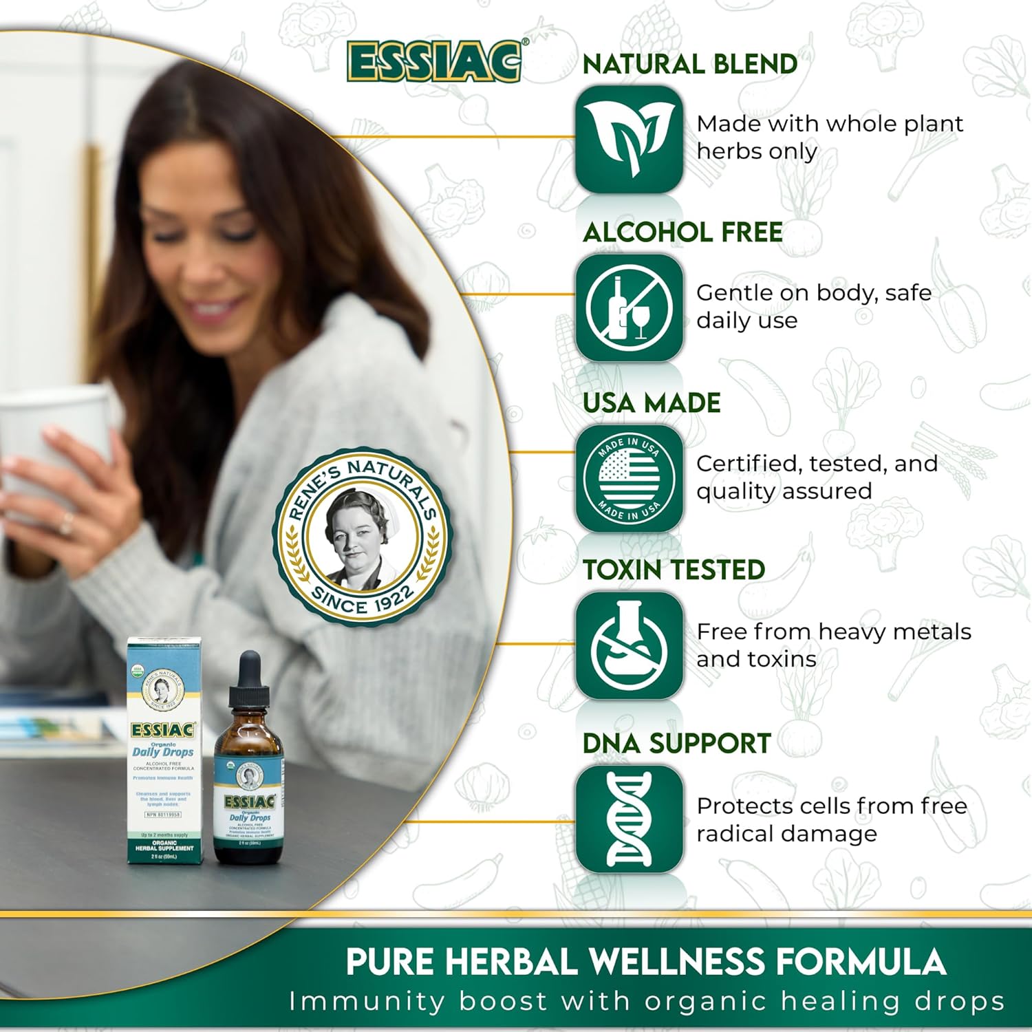 Essiac Gotas Orgánicas Originales - Fórmula Concentrada para Apoyo Natural | 59ml