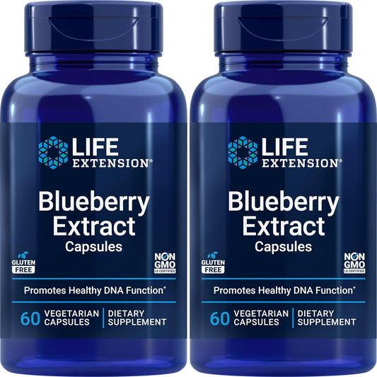 Life Extension Blueberry Extract, 60 Vegetarian Capsules (2-Pack)