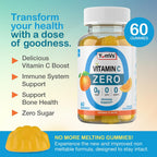 Yum-Vs Gomitas de Vitamina C Sin Azúcar - 250 mg - 60 unidades