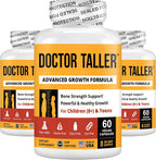 NuBest Doctor Taller - Fórmula de Crecimiento en Altura - Apoya el Crecimiento en Altura y la Inmunidad - con Calcio, Vitamina D3, Vitamina K2, Aminoácidos y Hierbas para Niños (8+) - Pack de 3 | Suministro para 3 Meses