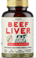 One Earth Health Cápsulas de Hígado de Res Desecado Grass-Fed, 3000 mg, 200 Cápsulas