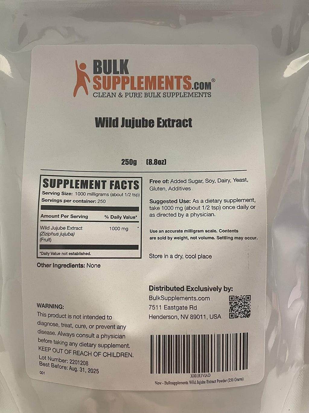 Extracto de Azufaifa Silvestre en Polvo - 250g (8.8 oz)