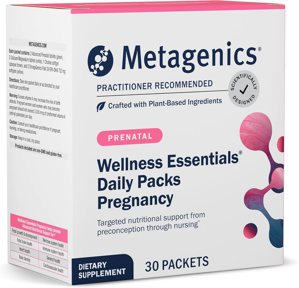 Metagenics Wellness Essentials Pregnancy - Suplemento prenatal y posnatal (30 sobres)
