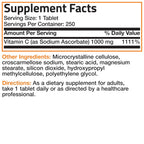 Ascorbato de Sodio Vitamina C 1000 mg - Bronson - No Ácido - 250 Comprimidos