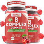 Complejo B Metilado en Gominolas 2 Pack - Vitamina B12 y Folato con B1, B2, B3, B5, Biotina, Vitamina C, Zinc, Colina e Inositol